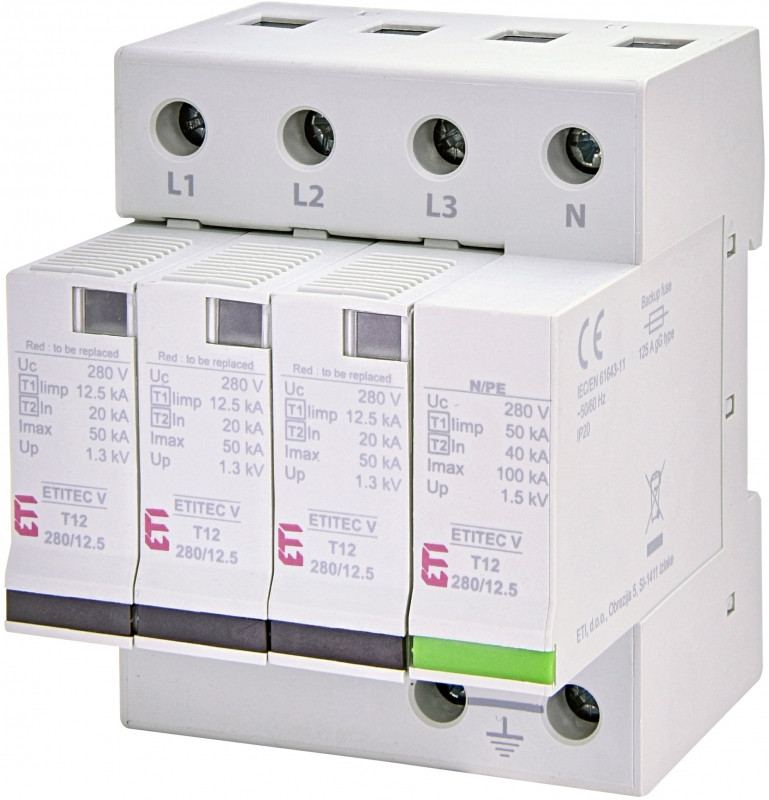 protectie supratensiuni etitec v t12 280/12,5 3+1 rc 002442918